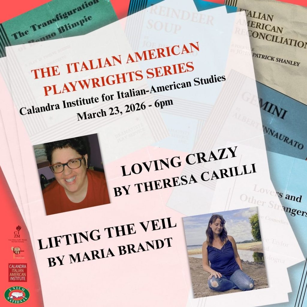 March 23 2026 THE ITALIAN AMERICAN PLAYWRIGHTS SERIES
